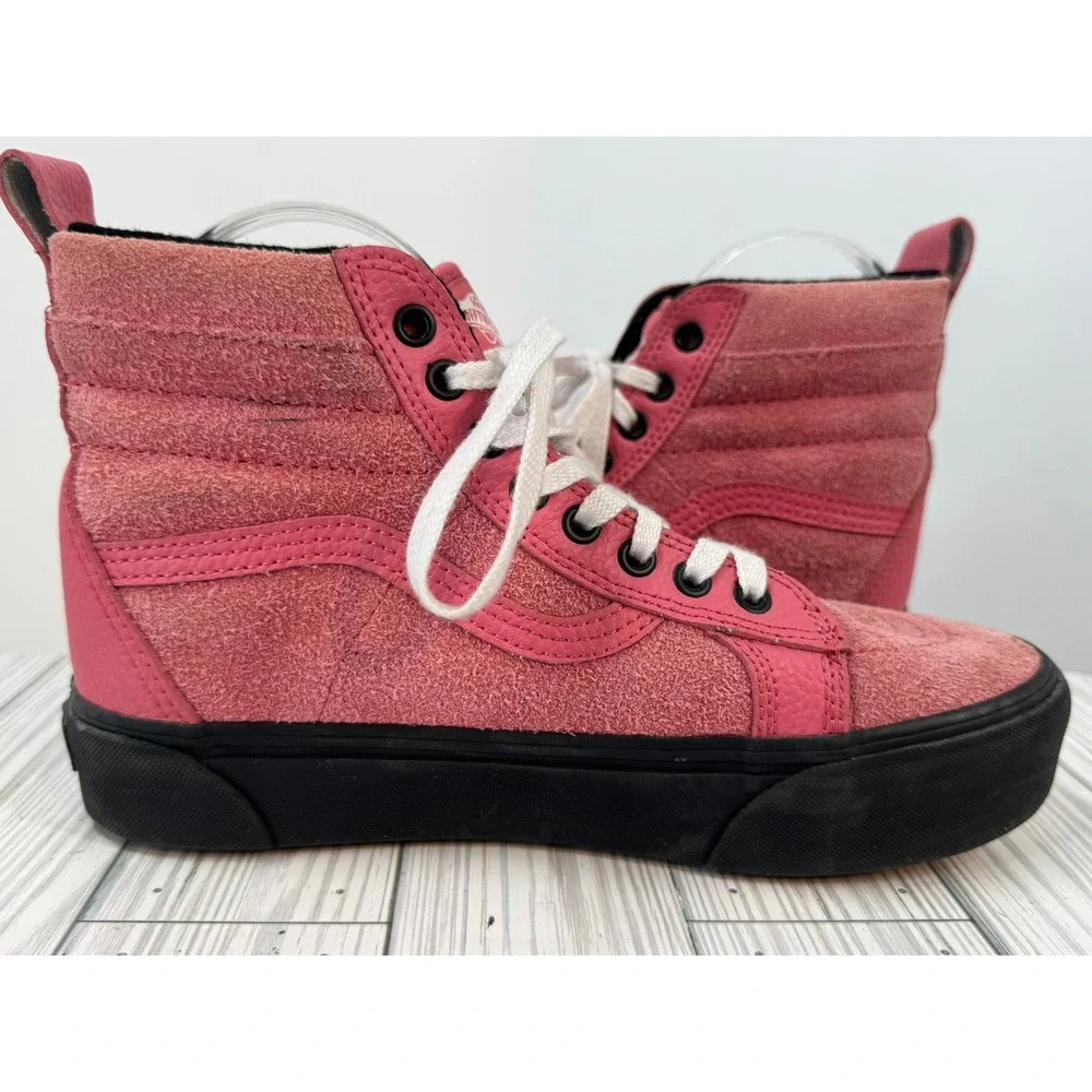 Vans‎ Sk8 Hi MTE Platform Desert Rose High Top Suede Pink  Sneakers Women's 8.5